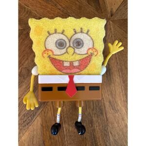 SpongeBob sponge and holder with suction cup 2002 collectible